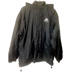 Adidas Men's Gray Reversible Removable Hood Full Zipper Insulated Jacket XL ?